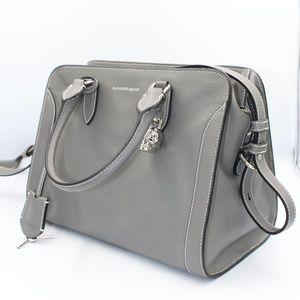 Alexander McQueen Large Padlock Leather Satchel